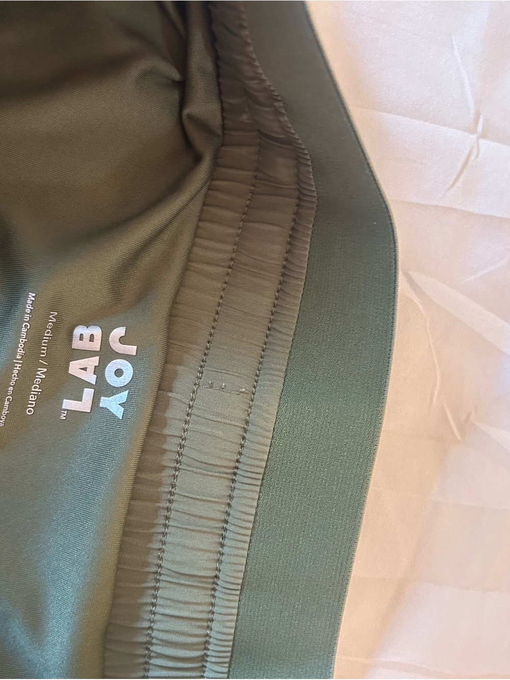 Joy Lab Olive Green Athletic Skort-Style Shorts - Picture 4 of 4